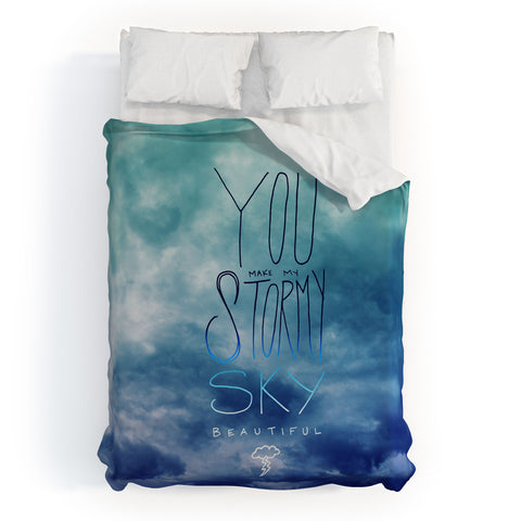 Leah Flores Stormy Sky Duvet Cover