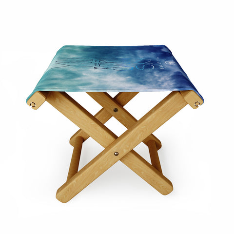 Leah Flores Stormy Sky Folding Stool
