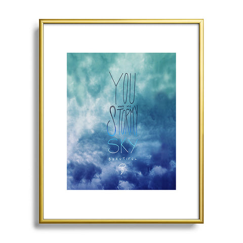 Leah Flores Stormy Sky Metal Framed Art Print