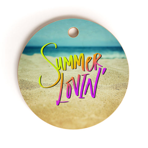 Leah Flores Summer Lovin Beach Cutting Board Round