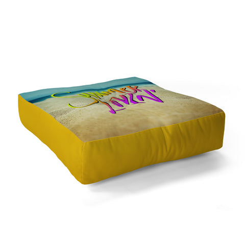 Leah Flores Summer Lovin Beach Floor Pillow Square