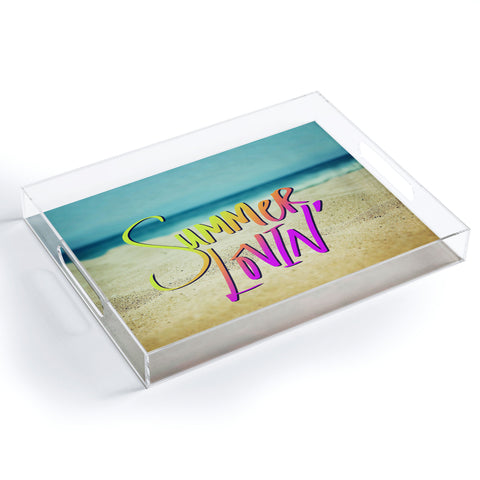 Leah Flores Summer Lovin Beach Acrylic Tray