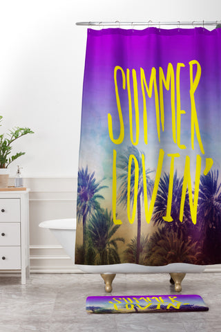 Leah Flores Summer Lovin Shower Curtain And Mat