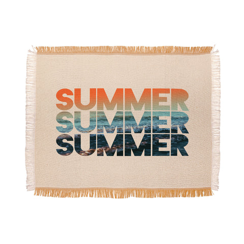 Leah Flores Summer Summer Summer Throw Blanket