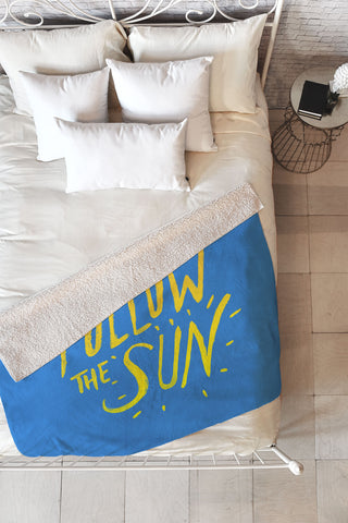 Leah Flores Sun Follower Fleece Throw Blanket