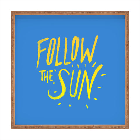 Leah Flores Sun Follower Square Tray