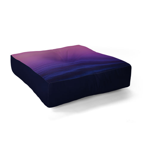 Leah Flores Sunset Waves Floor Pillow Square