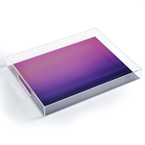 Leah Flores Sunset Waves Acrylic Tray