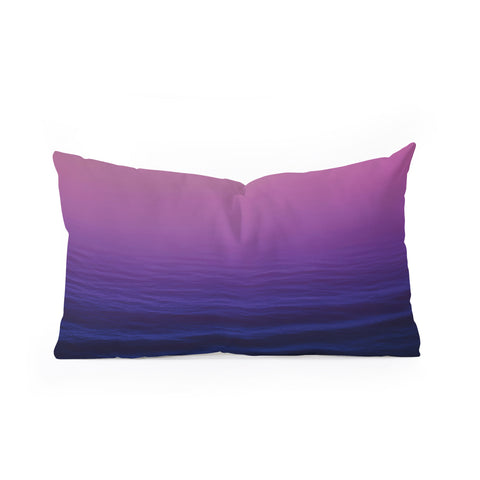 Leah Flores Sunset Waves Oblong Throw Pillow
