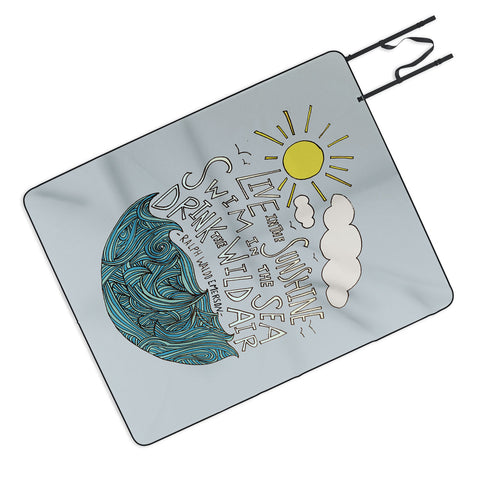 Leah Flores Sunshine Sea Air Picnic Blanket