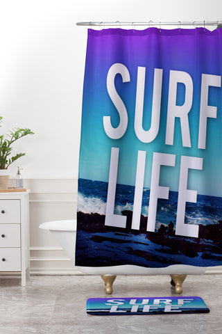 Leah Flores Surf Life Shower Curtain And Mat