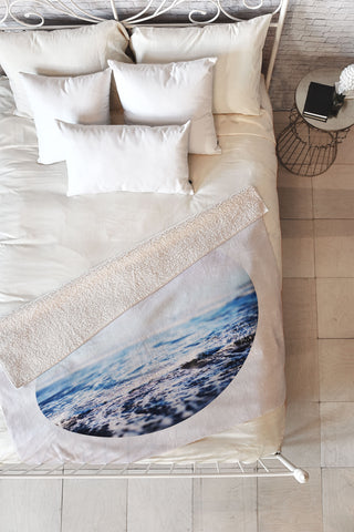 Leah Flores Surf Fleece Throw Blanket