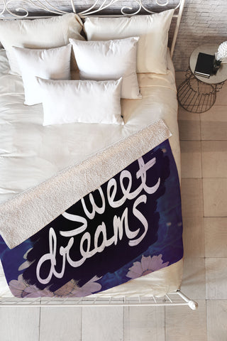 Leah Flores Sweet Dreams 1 Fleece Throw Blanket