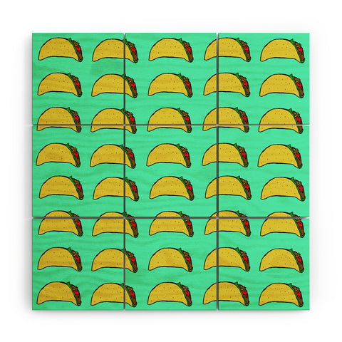 Leah Flores Taco Party Wood Wall Mural
