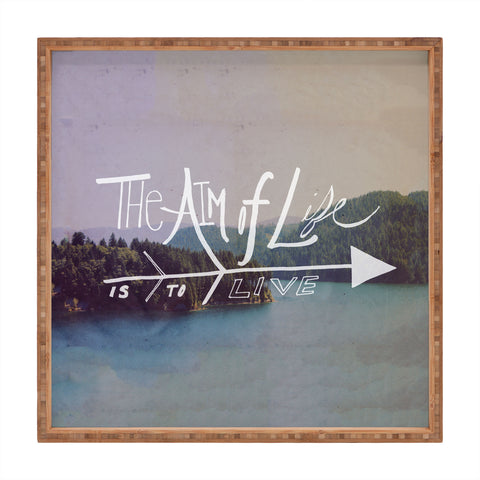 Leah Flores The Aim Of Life Square Tray