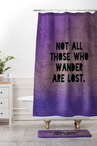 Leah Flores Those Who Wander Shower Curtain And Mat