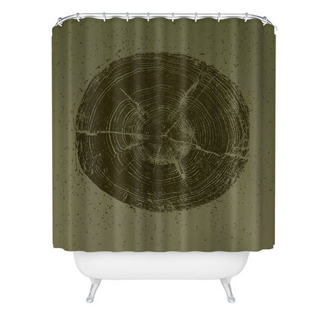 Leah Flores Timber Shower Curtain