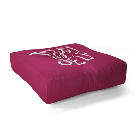 Leah Flores Treat Yo Self Floor Pillow Square
