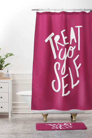 Leah Flores Treat Yo Self Shower Curtain And Mat