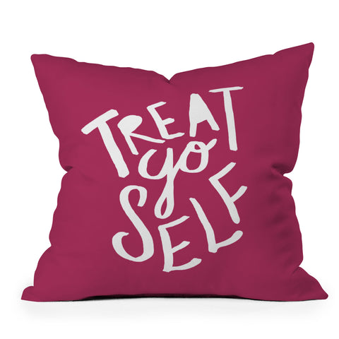 Leah Flores Treat Yo Self Throw Pillow