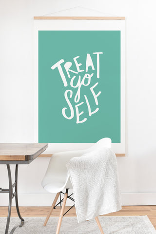 Leah Flores Treat Yo Self x Aquamarine Art Print And Hanger