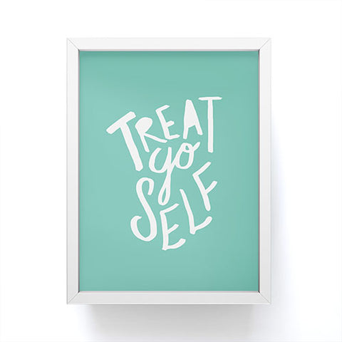 Leah Flores Treat Yo Self x Aquamarine Framed Mini Art Print
