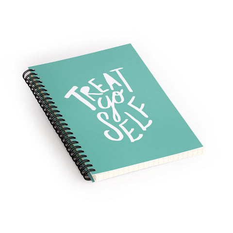 Leah Flores Treat Yo Self x Aquamarine Spiral Notebook