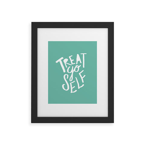Leah Flores Treat Yo Self x Aquamarine Framed Art Print