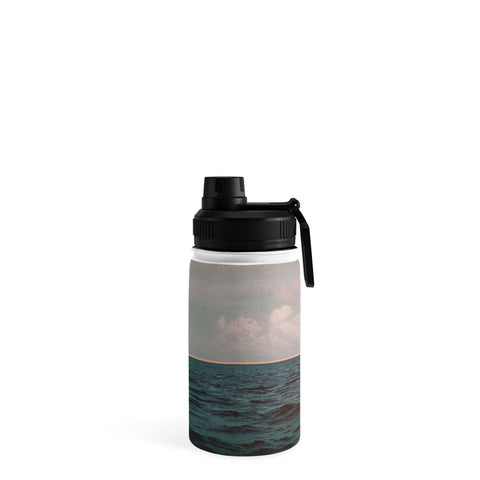 Leah Flores Turquoise Ocean Peach Sunset Water Bottle