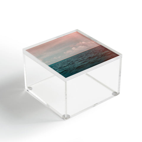 Leah Flores Turquoise Ocean Peach Sunset Acrylic Box