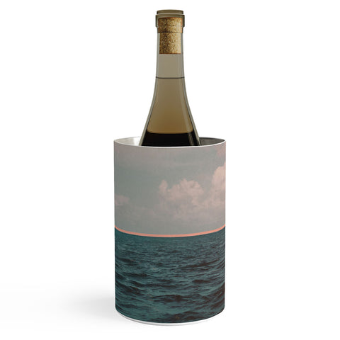 Leah Flores Turquoise Ocean Peach Sunset Wine Chiller