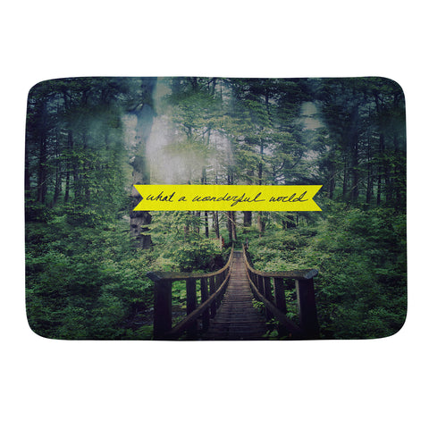Leah Flores What A Wonderful World Memory Foam Bath Mat