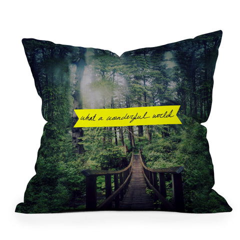 Leah Flores What A Wonderful World Throw Pillow