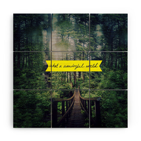 Leah Flores What A Wonderful World Wood Wall Mural