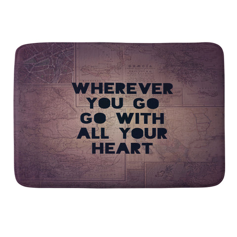 Leah Flores Wherever You Go Memory Foam Bath Mat