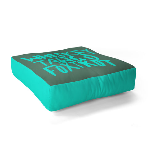 Leah Flores Whiskey Tango Foxtrot Floor Pillow Square