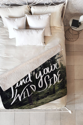 Leah Flores Wild Side Fleece Throw Blanket