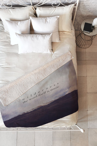 Leah Flores Wilderness Music Fleece Throw Blanket