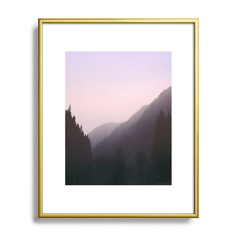 Leah Flores Wilderness x Pink Metal Framed Art Print