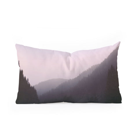 Leah Flores Wilderness x Pink Oblong Throw Pillow