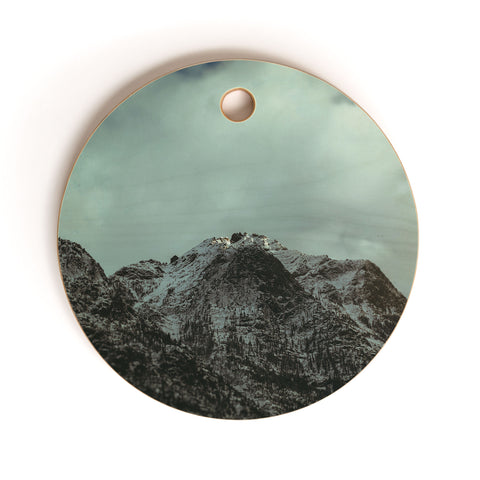 Leah Flores Winter in the Cascades Cutting Board Round