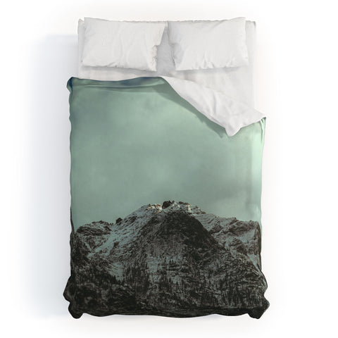 Leah Flores Winter in the Cascades Duvet Cover
