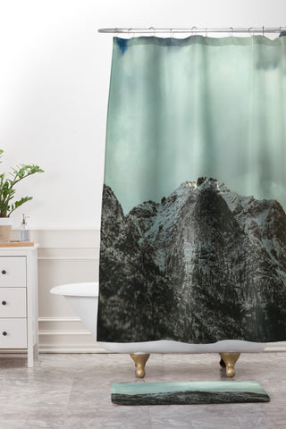 Leah Flores Winter in the Cascades Shower Curtain And Mat