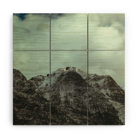 Leah Flores Winter in the Cascades Wood Wall Mural