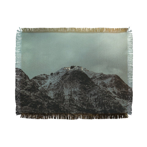 Leah Flores Winter in the Cascades Throw Blanket