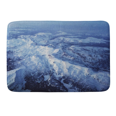Leah Flores Winter Mountain Range Memory Foam Bath Mat