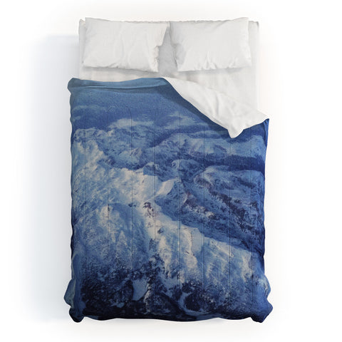 Leah Flores Winter Mountain Range Comforter