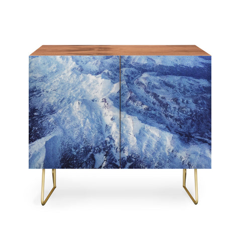 Leah Flores Winter Mountain Range Credenza