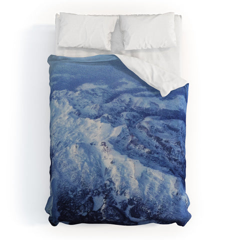 Leah Flores Winter Mountain Range Duvet Cover