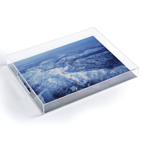 Leah Flores Winter Mountain Range Acrylic Tray
